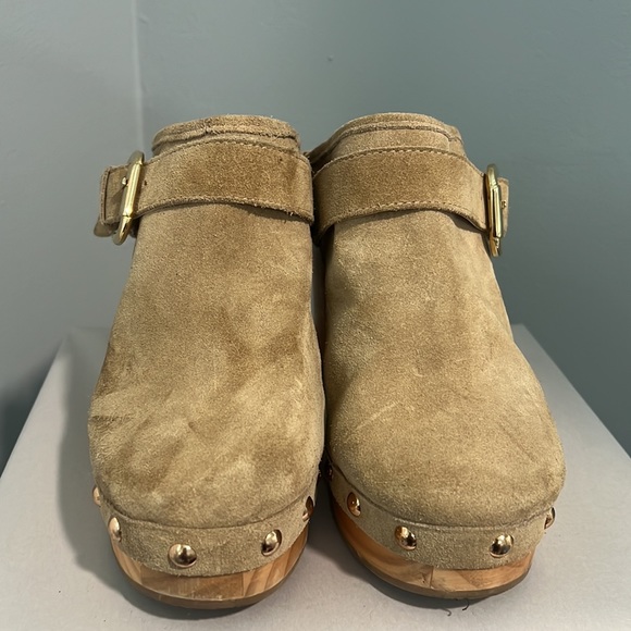 Steve Madden Hilde Suede Heeled Mule Clog - Picture 4 of 14